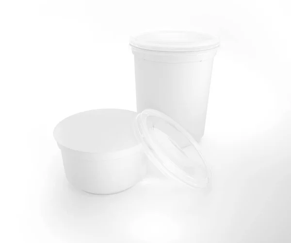 空白发酵牛奶产品包装隔离在白色背景。3d 渲染 — 图库照片