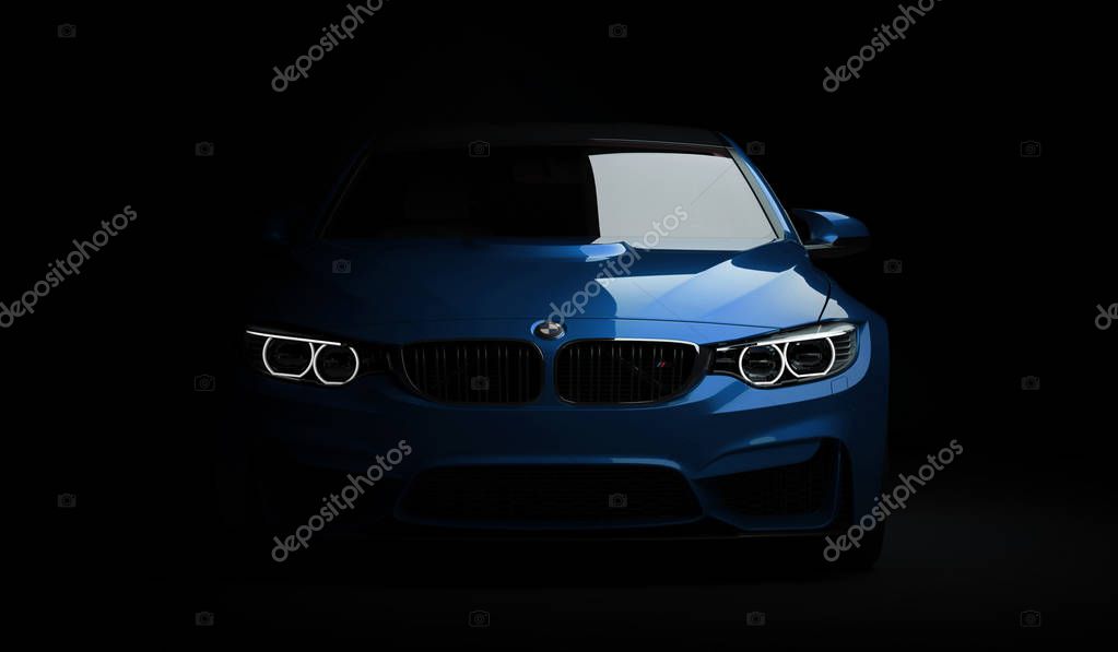 Almaty, Kazakhstan February 10, 2019. BMW M4 F82 on the isolated background. 3D render