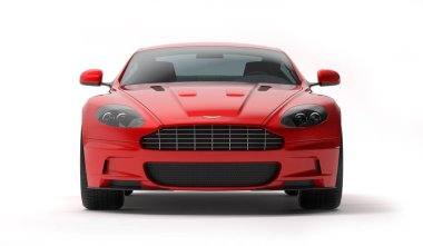Almat, Kazakistan. Nisan 15: Siyah arka plan Üzerinde İngiliz lüks spor otomobil coupe Aston Martin Dbs. 3d render