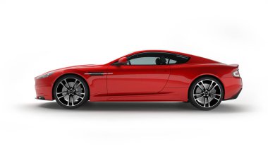 Almat, Kazakistan. Nisan 15: Siyah arka plan Üzerinde İngiliz lüks spor otomobil coupe Aston Martin Dbs. 3d render