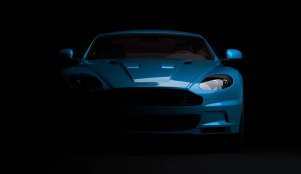 Almat, Kazakistan. Nisan 15: Siyah arka plan Üzerinde İngiliz lüks spor otomobil coupe Aston Martin Dbs. 3d render