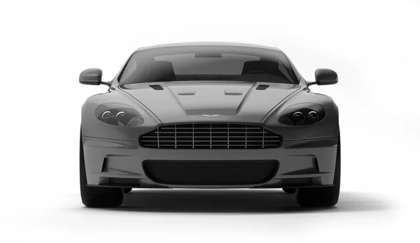 Almaty, Kazahsztán. Április 15.: brit luxus sport autó kupé Aston Martin DBS fekete háttér. 3D-renderelés — Stock Fotó