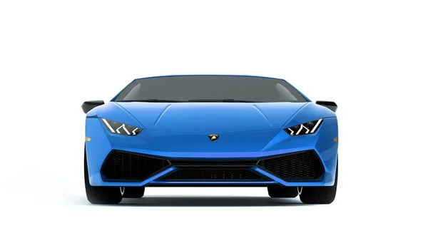 Almati, Kazahsztán. Lamborghini Huracan vagyok. luxus stílusos sport autó sötét, fekete háttér. 3D renderelés — Stock Fotó