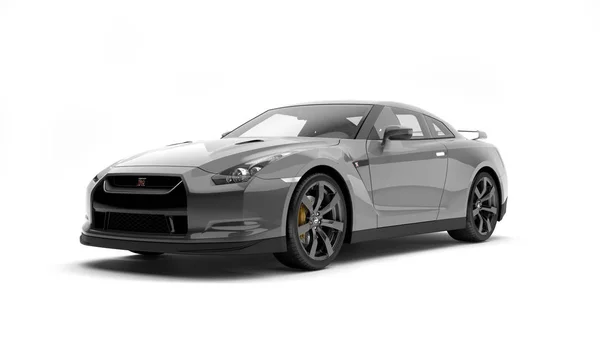 Almaty, Kazachstan. 15 juli 2019: Nissan Gtr supercar. Geïsoleerd op witte achtergrond. 3d renderen — Stockfoto