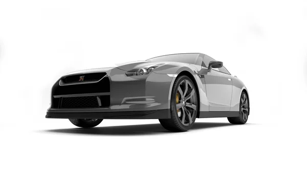 Αλμάτι, Καζακστάν. Juli 15, 2019: Nissan Gtr supercar. Απομονωμένο σε λευκό φόντο. 3d απόδοση — Φωτογραφία Αρχείου