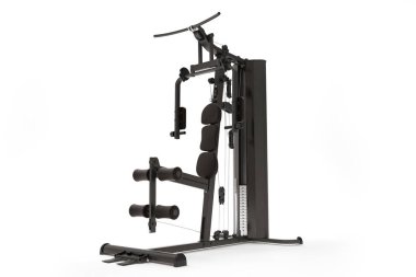 Gym machine isolated on white. 3d render clipart