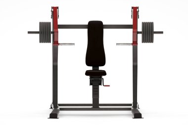 Spor salonu makinesi beyazda izole edilmiş. 3d hazırlayıcı