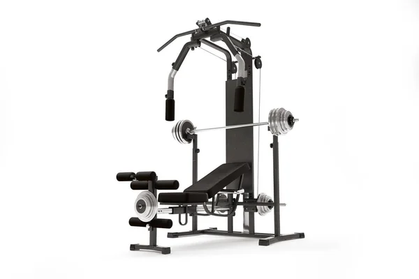 Gym machine geïsoleerd op wit. 3d renderen — Stockfoto