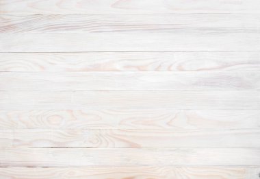 Beyaz ahşap arka plan. Üst Manzara. Boşluğu kopyala.