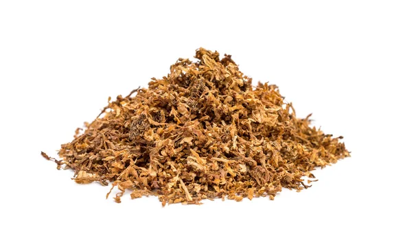 Куча Вырезанного Табака Белом Фоне — стоковое фото