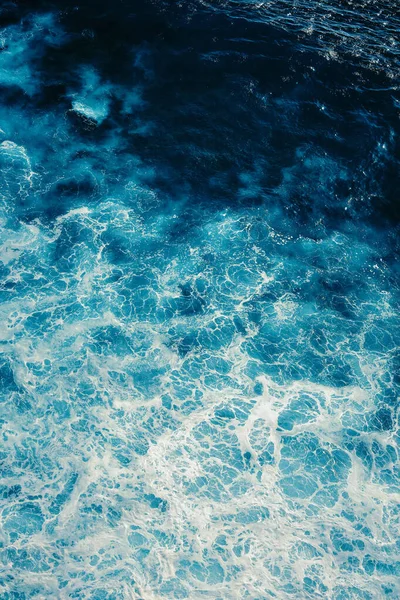 Aerial View Ocean Waves Blue Water Background — Stock Photo, Image