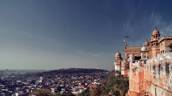 Vista Del Templo Indio Shriji Radharani Mandir Ciudad Varsana Barsana — Foto de Stock