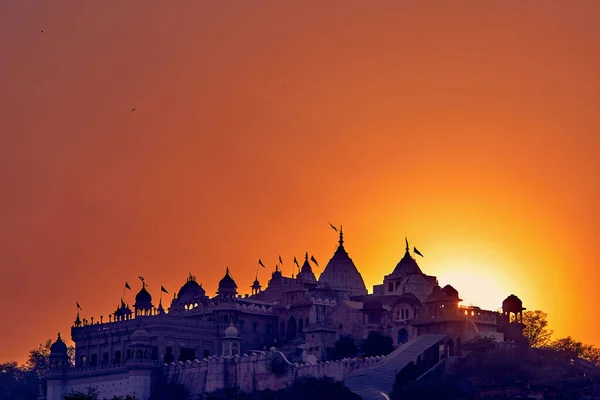 Shriji Radharani Mandir Templo Indiano Lugar Santo Varsana Barsana — Fotografia de Stock