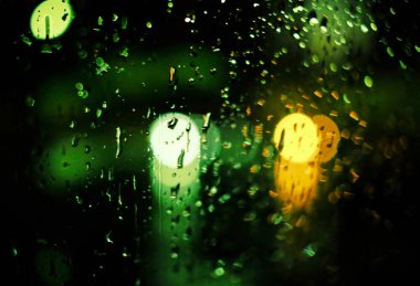 Gece lambasının soyut dairesel bokeh arkaplanı