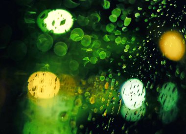 Gece lambasının soyut dairesel bokeh arkaplanı