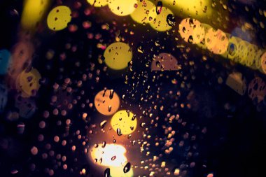 Gece lambasının soyut dairesel bokeh arkaplanı