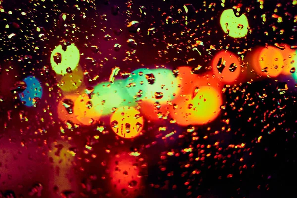 Gece lambasının soyut dairesel bokeh arkaplanı