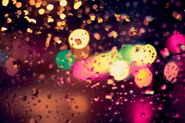 Gece lambasının soyut dairesel bokeh arkaplanı