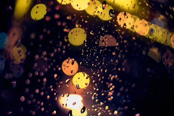 Gece lambasının soyut dairesel bokeh arkaplanı