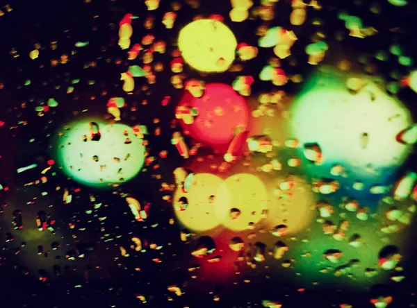 Gece lambasının soyut dairesel bokeh arkaplanı