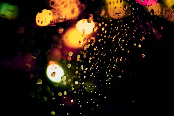 Gece lambasının soyut dairesel bokeh arkaplanı