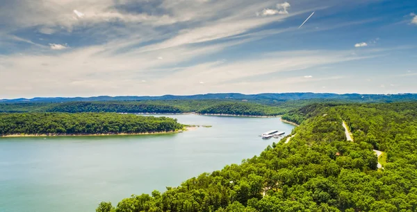 Vue Aérienne Lac Bull Shoals Situé Près Branson Missouri Photo De Stock