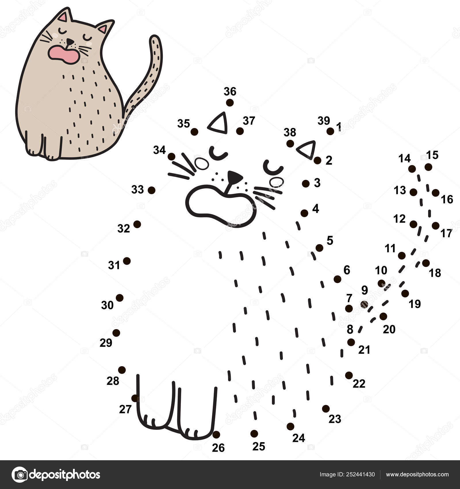 Numbers Game Children Connect Dots Draw Funny Cat Saying Meow Stock Vector Image by ©JuliyaS #252441430 Numbers Game Children Connect Dots Draw Funny Cat Saying Meow Stock Vector Image by ©JuliyaS #252441430
