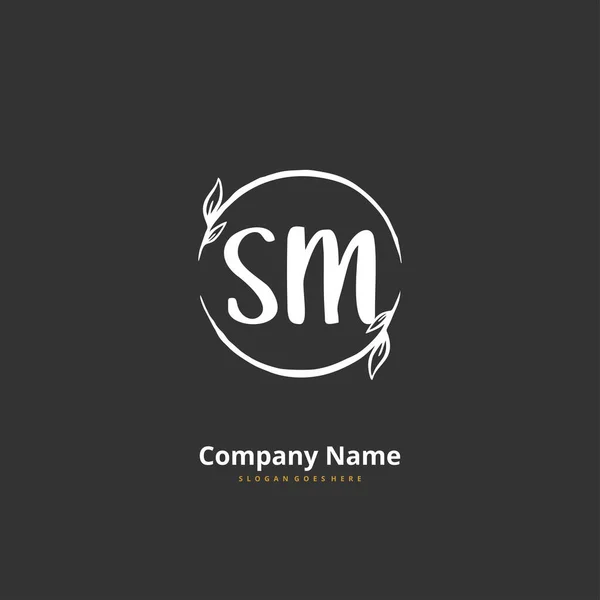 Original Caligrafia Assinatura Logotipo Design Com Círculo Logotipo Manuscrito Design — Vetor de Stock