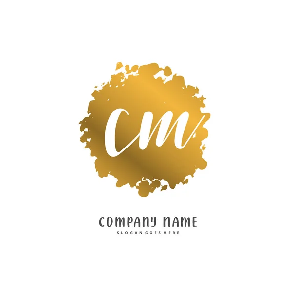 Inicial Caligrafía Firma Logotipo Diseño Con Círculo Diseño Hermoso Logotipo — Archivo Imágenes Vectoriales