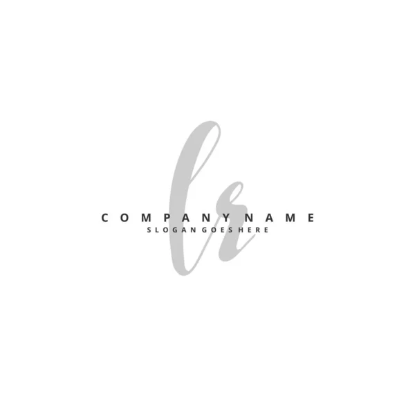 Initiale Écriture Signature Logo Design Avec Cercle Belle Conception Logo — Image vectorielle