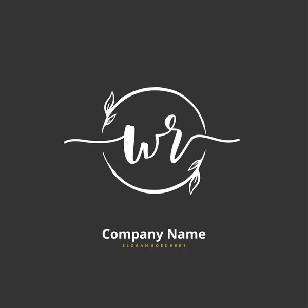 Inicial Caligrafia Assinatura Logotipo Design Com Círculo Logotipo Manuscrito Design —  Vetores de Stock