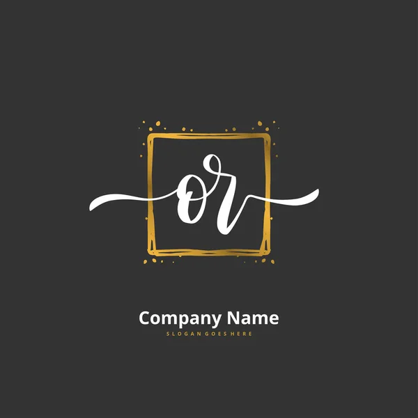 Iniziale Calligrafia Firma Logo Design Con Cerchio Bella Progettazione Logo — Vettoriale Stock