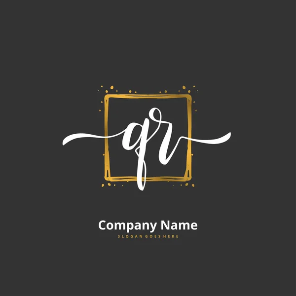 Diseño Inicial Del Logotipo Con Letra Firma Con Círculo Logotipo — Vector de stock