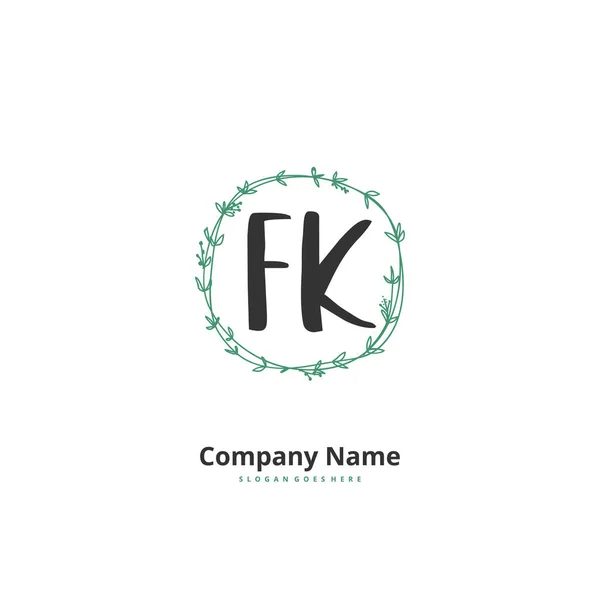 Initiale Handschrift Und Logodesign Mit Kreis Schöne Design Handgeschriebenen Logo — Stockvektor