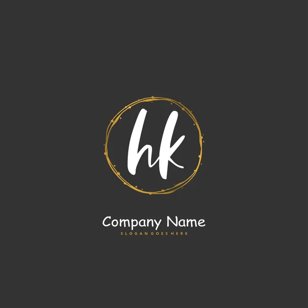 Initiale Handschrift Und Signatur Logo Design Mit Kreis Schöne Design — Stockvektor