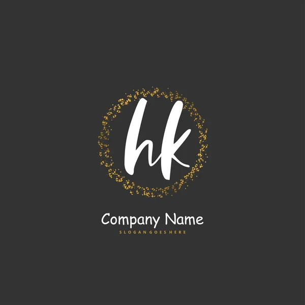 Initiale Handschrift Und Signatur Logo Design Mit Kreis Schöne Design — Stockvektor