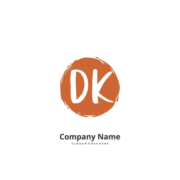 Initiale Handschrift Und Logodesign Mit Kreis Schöne Design Handgeschriebenen Logo — Stockvektor