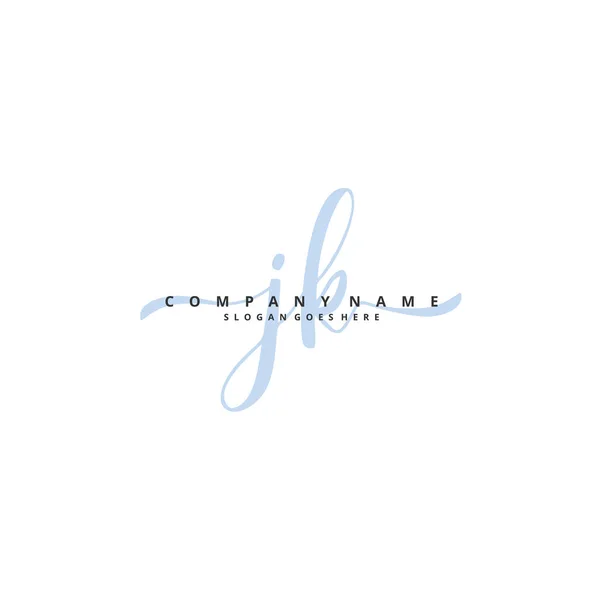 Wstępne Pismo Logo Podpisu Okręgiem Piękny Projekt Ręcznie Pisane Logo — Wektor stockowy