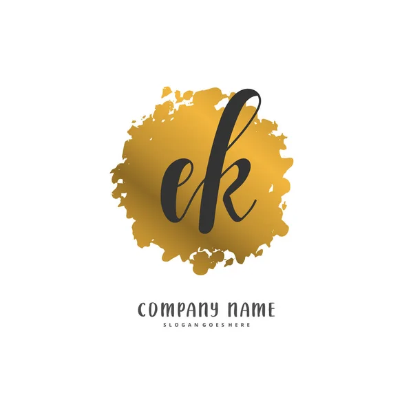 Initiale Handschrift Und Signatur Logo Design Mit Kreis Schöne Design — Stockvektor