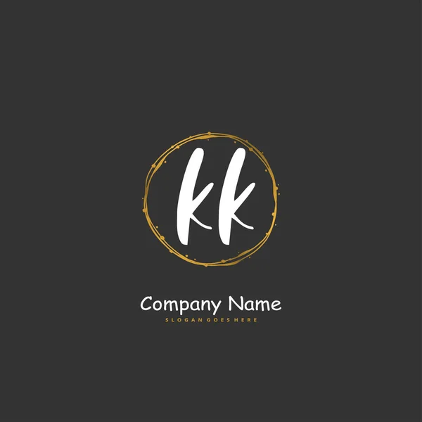 Initiale Handschrift Und Logodesign Mit Kreis Schöne Design Handgeschriebenen Logo — Stockvektor