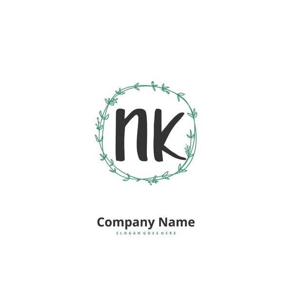 Initiale Handschrift Und Logodesign Mit Kreis Schöne Design Handgeschriebenen Logo — Stockvektor