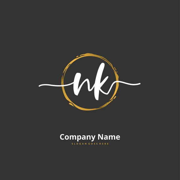 Initiale Handschrift Und Logodesign Mit Kreis Schöne Design Handgeschriebenen Logo — Stockvektor