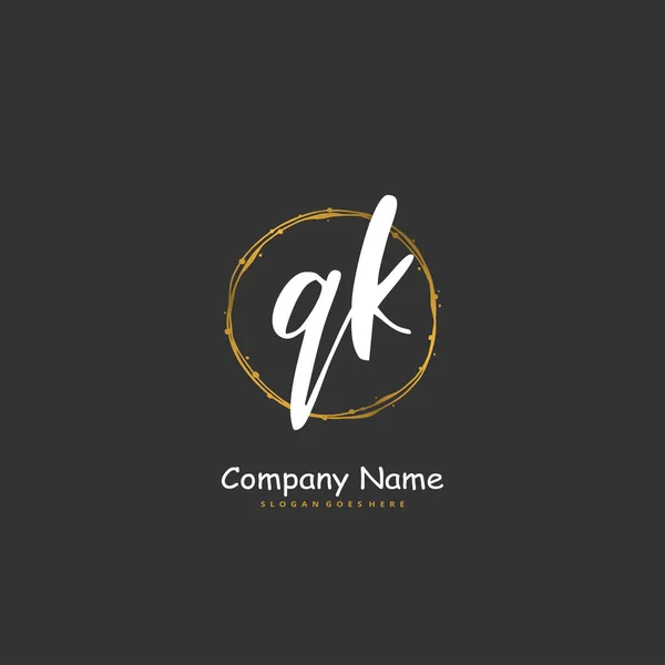 Initiale Handschrift Und Signatur Logo Design Mit Kreis Schöne Design — Stockvektor