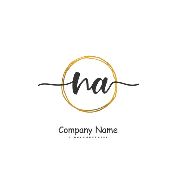 Inicial Caligrafia Design Logotipo Assinatura Com Círculo Logotipo Manuscrito Design —  Vetores de Stock