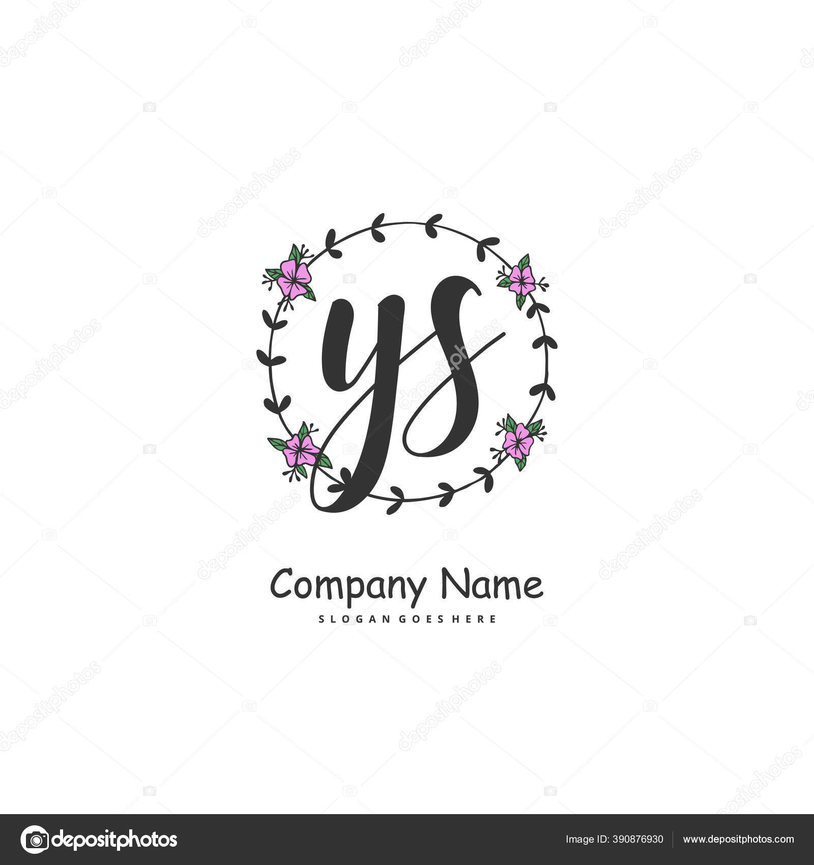 Initial Handwriting Signature Logo Design Circle Beautiful Design Handwritten Logo Vector Image By C Ferissetiawan3 Gmail Com Vector Stock