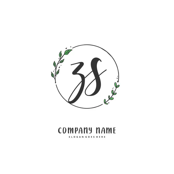 Initiale Handschrift Und Logodesign Mit Kreis Schöne Design Handgeschriebenen Logo — Stockvektor