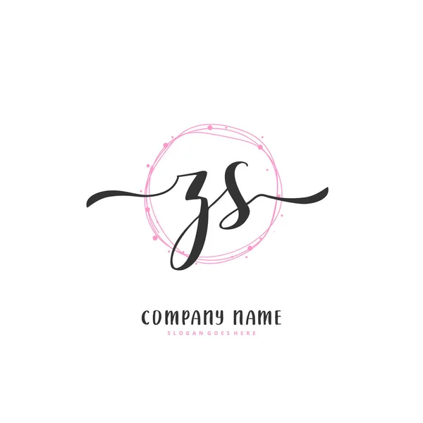 Initiale Handschrift Und Logodesign Mit Kreis Schöne Design Handgeschriebenen Logo — Stockvektor