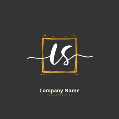 L S LS İlk el yazısı ve imzalı logo dizaynı. Moda, takım, düğün, lüks logo için güzel tasarım logosu.