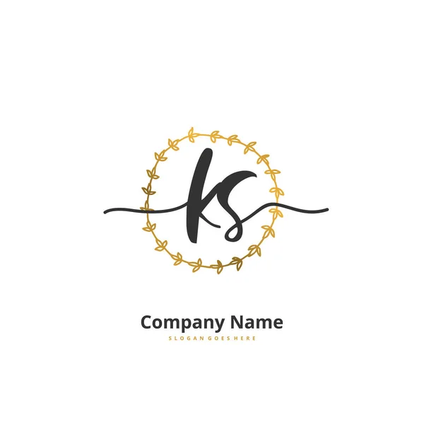 Initiale Handschrift Und Logodesign Mit Kreis Schöne Design Handgeschriebenen Logo — Stockvektor