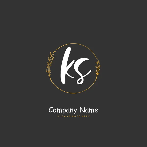 Initiale Handschrift Und Logodesign Mit Kreis Schöne Design Handgeschriebenen Logo — Stockvektor